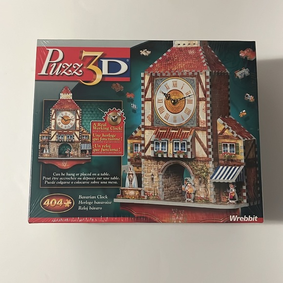 Vintage Puzz 3D Bavarian Clock Wrebbit Working Clock Jigsaw Puzzle / New / 2005 - Picture 2 of 8